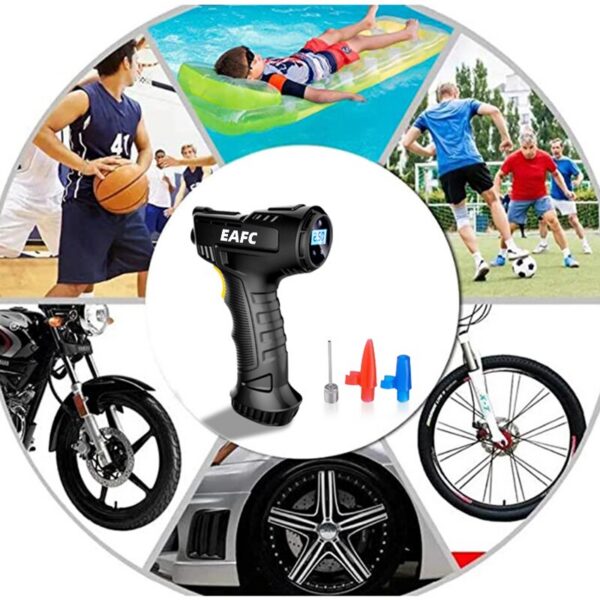 120W Handheld Compressor Wireless/Wired Iatable Portable Air Pump Tire Iator Digital for Car Bicycle Balls