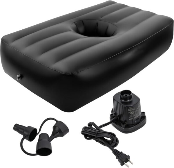 BBL Recovery Air Mattress with Hole, Post-Surgery Inflatable Bed for Brazilian Butt Lift, Electric Pump, Waterproof PVC, Ideal for Sleeping, Sitting, and Relaxation, Pink