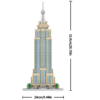 3819PCS Empire State Building World Famous City Street View Architectural Model Mini Bricks Desktop Decoration Kids Toys Gifts