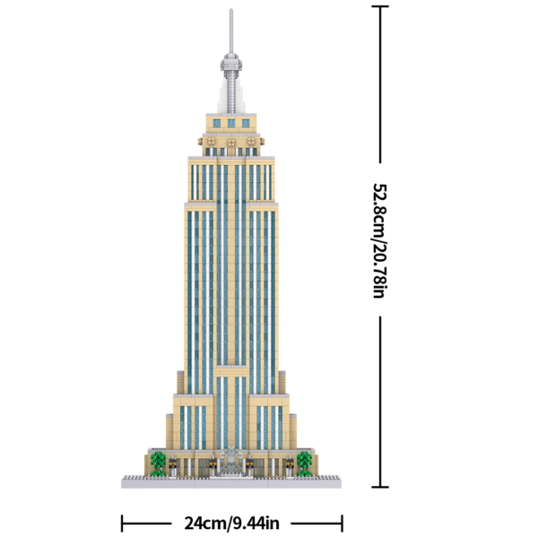 3819PCS Empire State Building World Famous City Street View Architectural Model Mini Bricks Desktop Decoration Kids Toys Gifts
