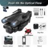 152d244961ce43b2 New M4 Drone 4K Professinal With Wide Angle Triple HD Camera Foldable RC Helicopter WIFI FPV Height Hold Apron Sell