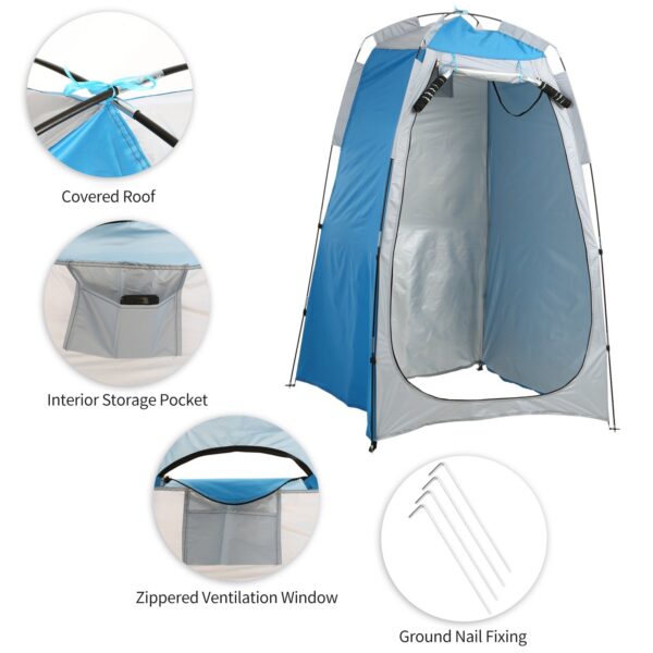 Privacy Portable Outdoor Camping Beach Shower Toilet Changing Tent Sun Rain Shelter with Window