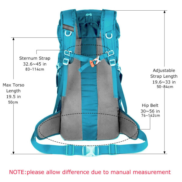15583a9e033be1e4 WESTTUNE 50L Hiking Backpack with Rain Cover Multifunctional Mountaineering Bag Outdoor Rucksack for Travel Trekking Camping