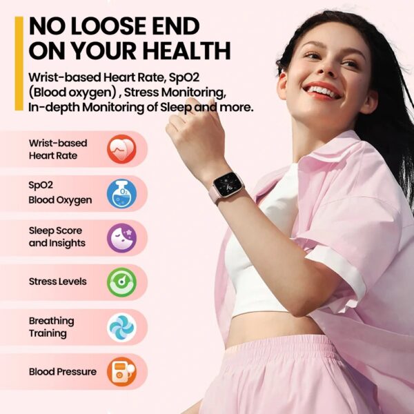 New Zeblaze GTS 3 Voice Calling Smart Ultra-big 2.03'' HD Screen 24H Health Monitor 100+ Sport Modes 200+ Watch Faces