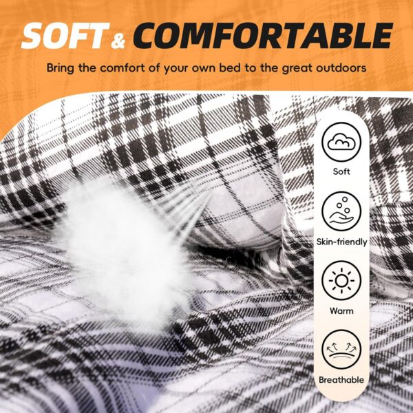 1584dec2e8a53966 MEREZA Flannel Sleeping Bag for Adults XL, Large Wide Sleeping Bags for Camping Mens Warm Cotton Sleeping Bag 4 Season Warm & Cool Weather