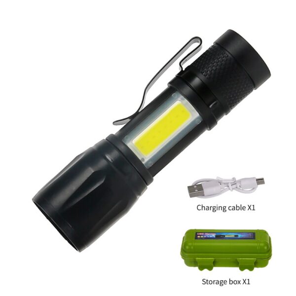 158681ba6e0dd047 Mini Torch LED Rechargeable Portable USB Charging Flashlight High Power Bank Camping Waterproof Long Range Lantern