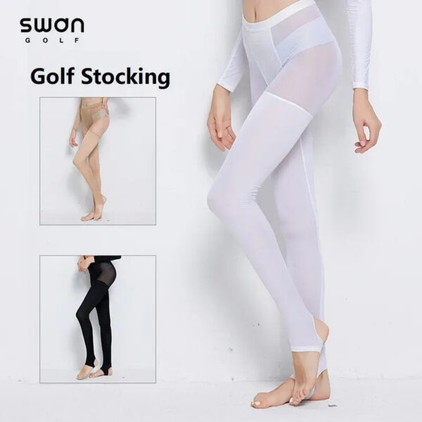 1586f55923b62a1b Pants SG Golf Pantyhose Tights Thin Women Ladies Casual Sun Protection Hosiery AntiUV Elastic Stockings Cooling Leggings
