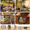 Gaskocher Outdoor, Campingkocher Gas 3500W, Trekking Gaskocher Ultralight, Campingkocher Faltbar, Camping Gaskocher Faltbar, mit Piezozündung und Tragebox, für Outdoor Picknick Trekking Wandern