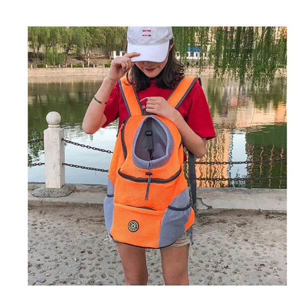 159dd28043ac8849 New Double Shoulder Portable Travel Outdoor Carrier Pet Dog Front Bag Mesh Backpack
