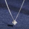 EWYA Real 0.4ct Clover Moissanite Pendant Necklace for Women Party S Sterling Sier Diamond Chain Necklaces Fine Jewelry