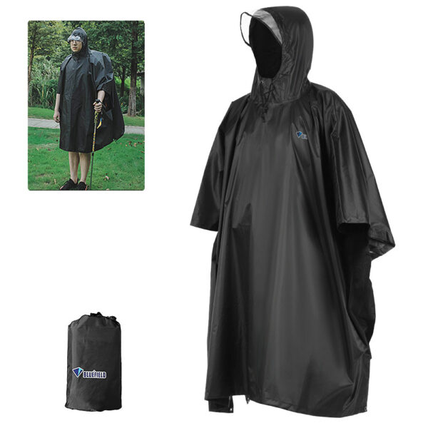 15b5bf6927411312 Waterproof Raincoat with Hood Cycling Cover Hiking Hooded Coat Jacket Motorcycle Rain Poncho Picnic Mat