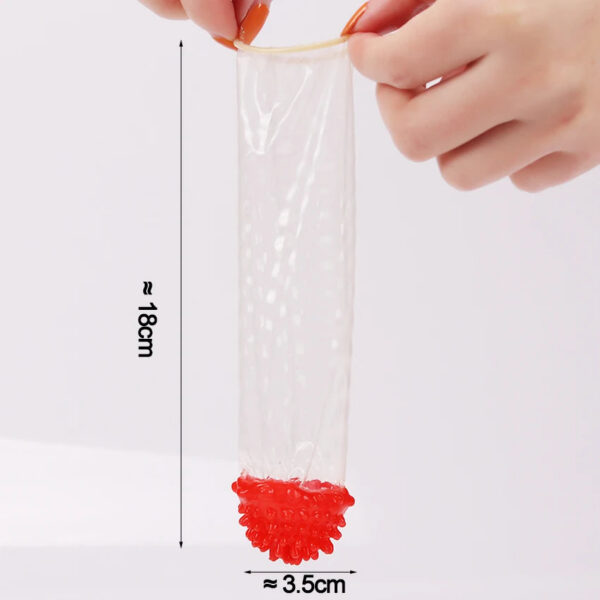 15b94be7f96e2bb8 1PC Dotted Condoms Sex Toys Passionate Women Vaginal G-Spot Stimulation Sex Accessories Large Lubricated Orgasm Penis Sleeve 18+