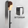 15c0d2a1c5272fda 34inches Synthetic Ponytail Hair Extension Clip in Fake Wig Hairpiece Blonde Wrap Around Pigtail Long Smooth Overhead Pony Tail