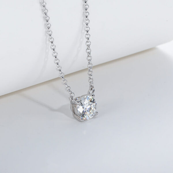 AnuJewel D Color 1ct 2ct 3ct Moissanite Diamond Gold Plated Pendant Necklace For Women Anniversary Gifts Wholesale