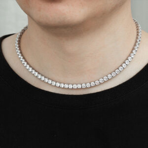 15e7922c4e46b3c9 Smyoue 100% S Sterling Sier 4mm Moissanite Tennis Chain Sparkling Lab Diamond Necklace Fine Jewelry Certificated