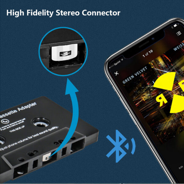 15f2de447cb0f443 Universal 5.0 Tape Converter Car MP3/SBC/stereo Bluetooth Audio Cassette Player AUX Adapter