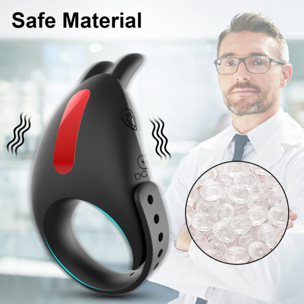 Adjustable Men Vibrating Ring Remote Control Ejaculation Delay Clitoris Stimulation Sex Toy for Couples
