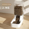 160cdbc3b0f295d5 HOOPET Dog Feeder Cat Automatic Feeding Water Bowl Transparent Pet Food Storage Dispenser Container Puppy Kitten Accessories