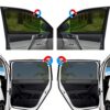 Ovege Shades Magnetic 2pcs Universal Car Screen Mesh Side Sun Shade Automotive W