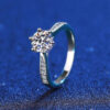 161d308c5688c7a0 NeeTim Real 3 Carat Moissanite Wedding Ring for Women Sterling Sier Round Brilliant Lab Diamond Engagement Rings Gift