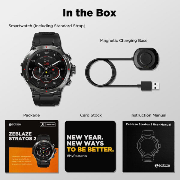 1635746639af4175 Zeblaze Stratos 2 GPS Smart Watch AMOLED Display 24h Health Monitor 5 ATM Long Battery Life Smartwatch for Men