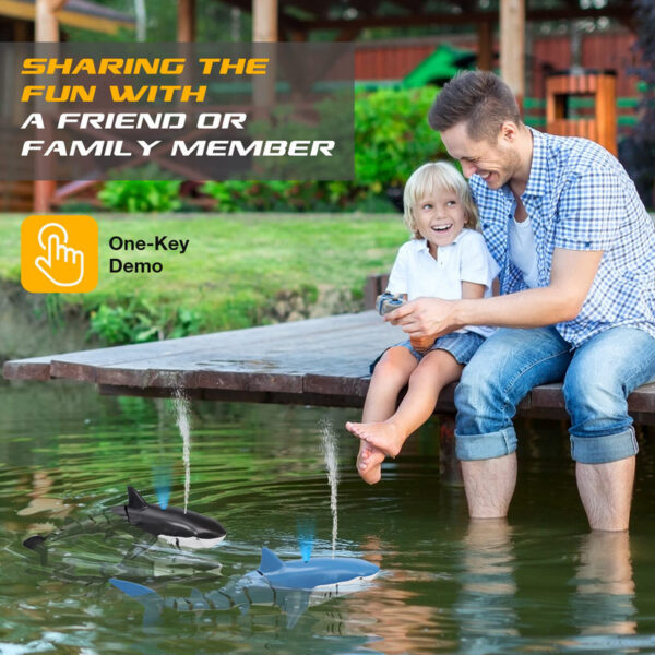 1643c99b1b517f8a Smart Rc Shark whale Spray Water Toy Remote Controlled Boat ship Submarine Robots Fish Electric Toys for Kids Boys baby Children