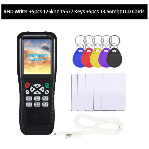 NFC Smart Card Reader Writer RFID Copier 125KHz 13.56MHz USB Fob Programmer Copy Encrypted Key With Voice Broadcast X100