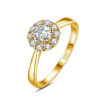 1664ed058ca9d920 Certified Woman Flower Ring With Moissanite Diamond 0.5ct 5mm Wedding Engagement Rings Pure Sier Women's Jewelry For Girl Gift
