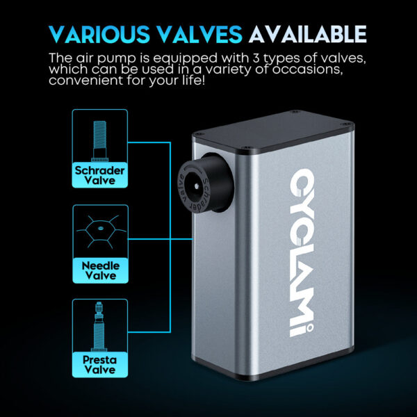 166701f7861edc71 Aluminum Alloy 150 PSI Electric Pump Portable Bike Air Rechargeable Tire Iator Schrader Presta Vae Sier CYCLAMI A3 MAX