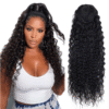 16730d8025700c7d Curly Extensions Clip in Synthetic Drawstring Ponytail Wig Long 32Inch Water Wave Afro Pony Tail Women Hairpiece False
