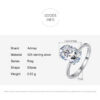 1696a7f465f75fd3 Ailmay 3CT Wedding Ring Sterg Sier Oval Clear Zirconia Engagement Rings For Women Fine Jewelry Valentine's Day GIFT