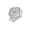 16b081f6a99e60f1 Attagems 1.5CT Moissanite for Women D VVS Round Diamond Double Halo Ring Engagement Christmas Sterling Sier Wedding