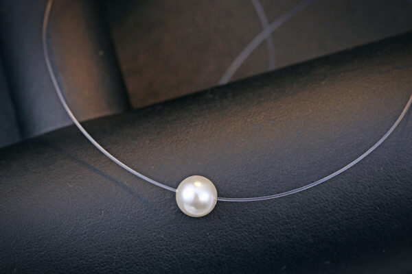 Creative Sier Pendant Female Fishing Line Necklace 1 Carat Moissanite Gift Chain Engagement Wedding Jewelry
