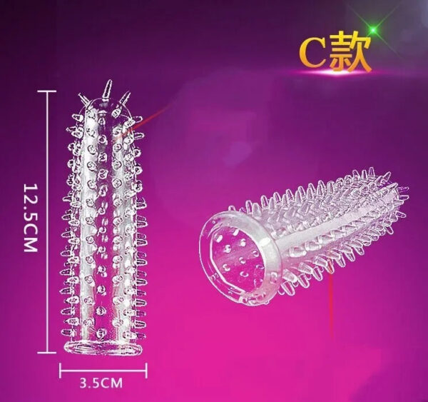 16c6ba9aca13d655 Spike Condoms Penis Extension Sleeves Sex Toys for Men Delay Ejaculation Reusable Condoms Enlargement Sperm Lock Cock Ring