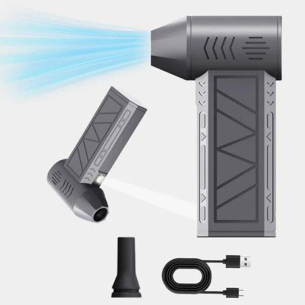 130000RPM Mini Jet Fan Electric Air Duster Adjustable wind speed Turbo Violent Blower Rechargeable with Light Car Cleaning