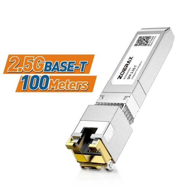 Natalink 10G/2.5/1.25G GBASE-T SFP+ to RJ45 CAT.6a Transceiver Module Auto-Negotiation Ethernet Module SFP+ Copper Cable Adapter