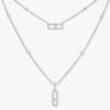 Sterling Sier Classic Fashionable Jewelry Mobile Diamond Women's Necklace Wedding Necklace. Exquisite Gifts