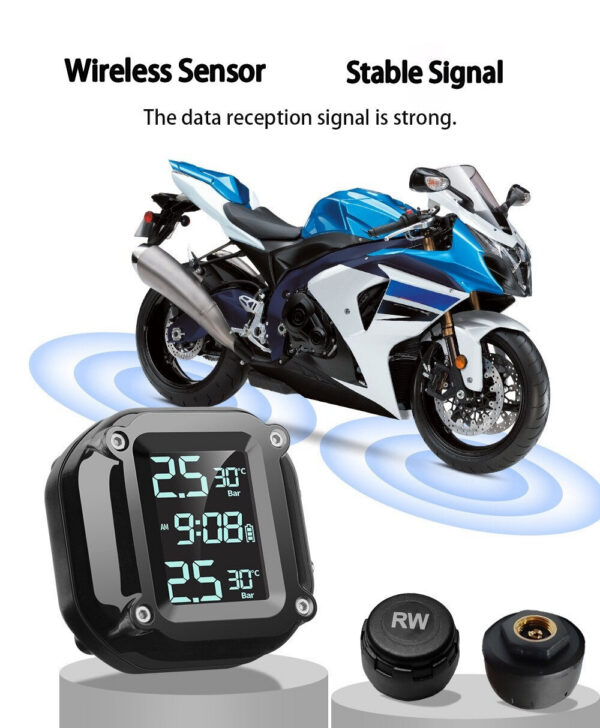 16e94ffed0316c1c M5 Combination Monitor Digital Display External Motorcycle Wireless Tire Pressure Detector