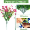 16f30def77342a29 Grunyia 10 Bundles Artificial Flowers Outdoor UV Resistant Fake Flowers No Fade Faux Plants Garden Porch Window Box Decorating (White)