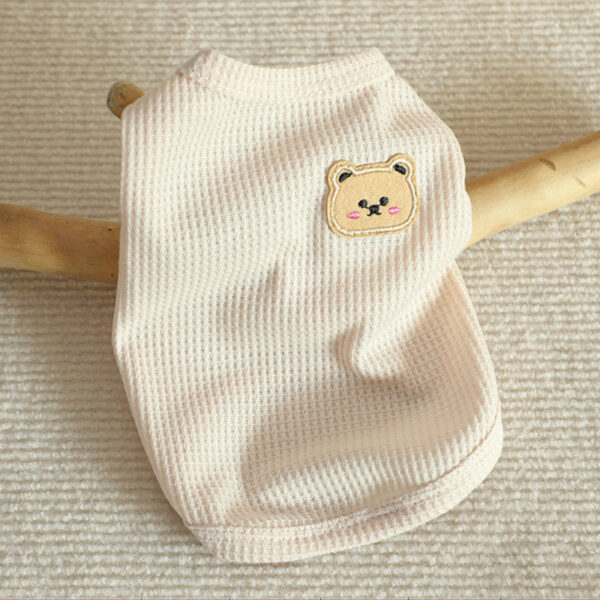 16f9abe78977c187 Bear Thickened with Veet Dog Clothes Cat Solid T-shirt Clothing Dogs Thin Small Fashion Chihuahua Pug Pet Vest York