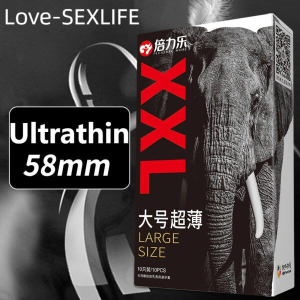16fb81874e0c046a Large Size Condoms XXL Ultrathin Sex Toys Cock Penis Sleeves Extra Lubricated Latex Condom Contraception Sex Products for Men 18