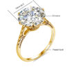 Szjinao Massive Certified 12mm 6ct Round Cut Moissanite Ring For Women Sier Wedding Diamond Test Pass Women's Jewelry Sale