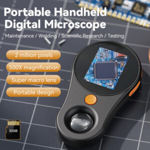 17033164ac8a324d 2.0inch 500X Digital Microscope 1080P Video Coin Microsco with Magnifying Glass Wiht 8Leds for Electronics Repair Windows/