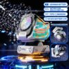2025 Upgraded Version of the Bubble Machine with Remote Control, Automatic Rotation, and Rgb Lights, 1800Mah Rechargeable Battery, Type-C Charging, Suitable for Children, Weddings, Birthday Parties, and Outdoor Activities, Bubble Machine Does Not Include