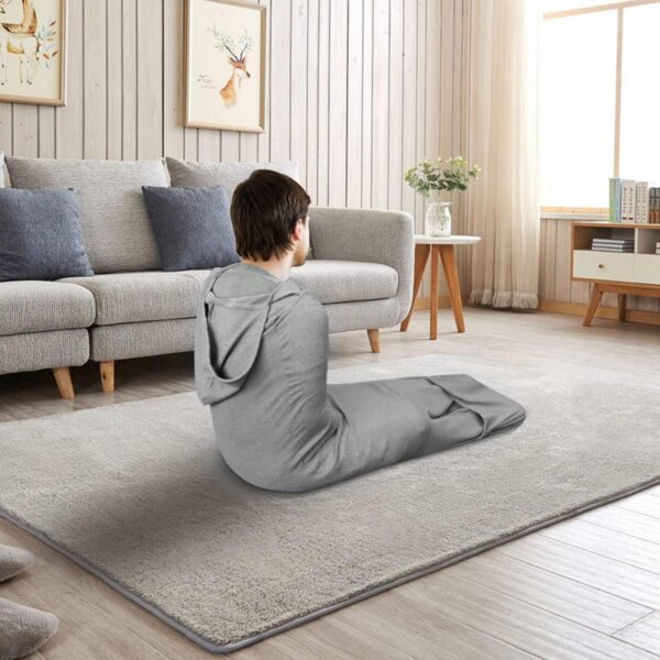 1722bb4c1c58b9eb Foppla Schlafkissen, grau, 360°-Wickelung, tragbar, weich und bequem, bewegliche Schlafdecke, hält warm, waschbar, sensorische Schlafkapsel für Kinder und Erwachsene