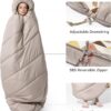 BISINNA XL Wide Sleeping Bag for Adults 3-4 Season Large Flannel Liner Single Warm Comfortable Lightweight for Camping Hiking Backpacking Outdoor with Compression Sack