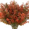 17298bef17a4280a RECUTMS 12 Bundles Outdoor Artificial Flowers UV Resistant Fake Boxwood Plants, Faux Greenery for Indoor Outside Hanging Plants Garden Porch Window Box Home Wedding Farmhouse Décor(Yellow)