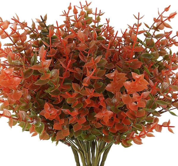 17298bef17a4280a RECUTMS 12 Bundles Outdoor Artificial Flowers UV Resistant Fake Boxwood Plants, Faux Greenery for Indoor Outside Hanging Plants Garden Porch Window Box Home Wedding Farmhouse Décor(Yellow)