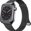 1738f97c5b586199 OULUOQI Compatible with Apple Watch Band Series 9, Ultra/Ultra 2, SE 8 7 6 5 4 3 2 1 38mm 40mm 41mm 42mm 44mm 45mm 49mm Women and Men, Stainless Steel Milanese Loop Magnetic Clasp Replacement for