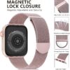 173c94d82ad9373e OULUOQI Compatible with Apple Watch Band Series 9, Ultra/Ultra 2, SE 8 7 6 5 4 3 2 1 38mm 40mm 41mm 42mm 44mm 45mm 49mm Women and Men, Stainless Steel Milanese Loop Magnetic Clasp Replacement for